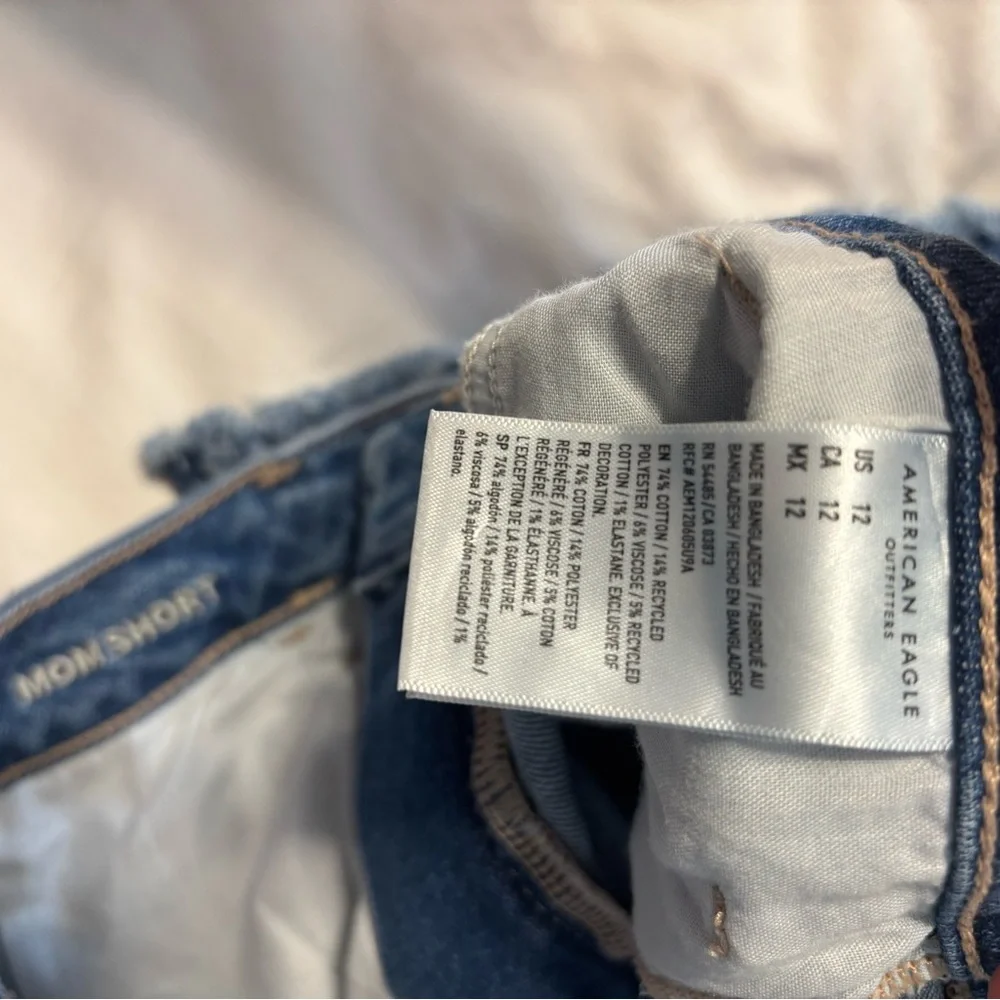 American Eagle Outfitters Dark Blue Jean Shorts - Picture 3 of 4
